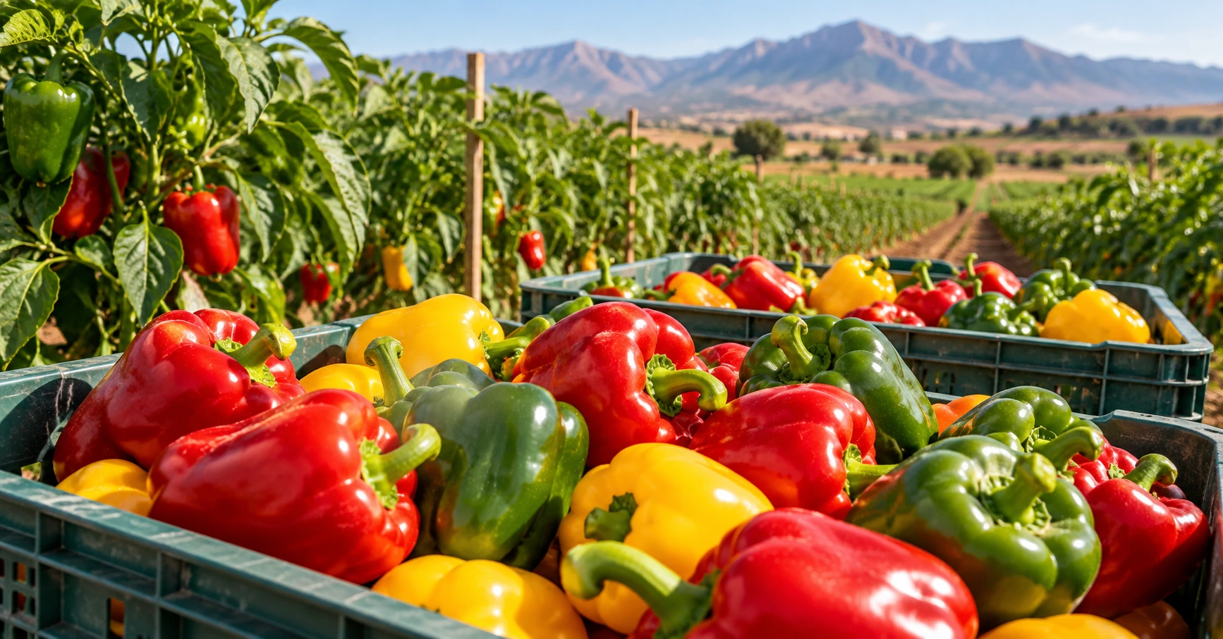 Moroccan sweet peppers as a common vegetable and wholesale produce category